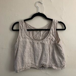 Linen Cropped Tank